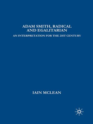 cover image of Adam Smith, Radical and Egalitarian
